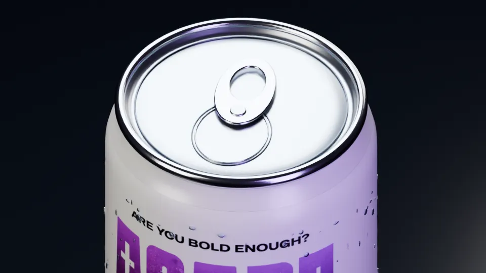 Agape can, 3D render